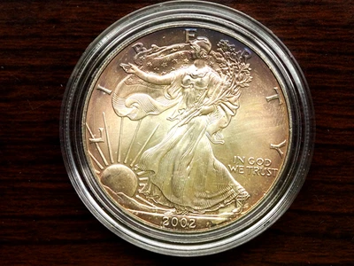 2002 AMERICAN SILVER EAGLE 1 OZ .999 FINE SILVER - Image 1 of 2
