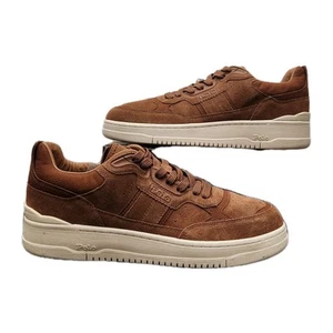 POLO RALPH LAUREN Masters Sport Leather Suede Sneakers Men's Size 13 Brown - Picture 1 of 20