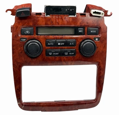 04-07 Toyota Highlander Woodgrain Digital Climate Heater Control 84010-48250 oem - Image 1 of 4