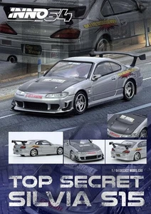 (PREORDEN) INNO64 1/64 TOP SECRET SILVIA (S15) Plata - Imagen 1 de 1