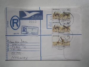 1992 BOTSWANA GABORONE REG COVER - Picture 1 of 2