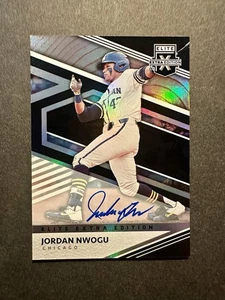 2020 Panini Elite Extra Edition Signatures Jordan Nwogu #88 Auto Michigan Cubs - Bild 1 von 2