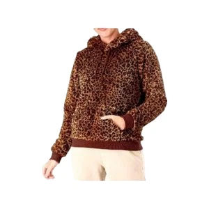 Bumble Bella by Jill Martin maglione morbido felpa con cappuccio vintage leopardato taglia M A521199 - Foto 1 di 5