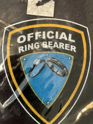 Novo no Pacote Ring Bearer/Ring Security Camiseta Preta Tamanho Pequeno 6X - Imagem 1 de 4