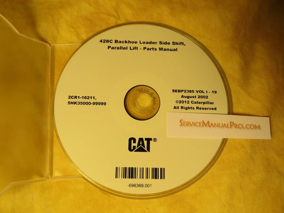 SEBP2385 Nuevo CAT Caterpillar 428C Retroexcavadora Cargador Cambio Lateral Piezas Manual Libro CD Foto 1 de 1