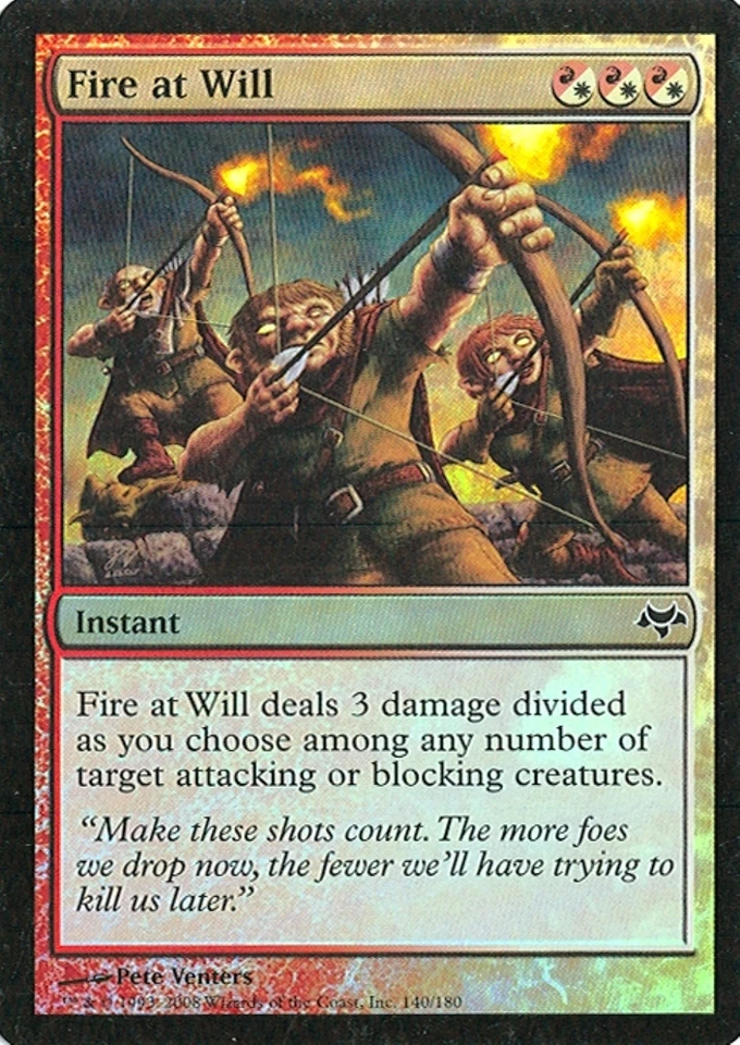 MTG - Eventide - Fire at Will - 2X - Foil - NM - Image 1 of 1