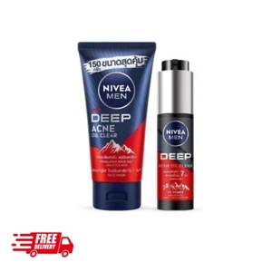 Nivea Men Deep Rapid Acne Clear Mud Foam 150g + Serum 45 ml with Himalayan salt - Picture 1 of 5
