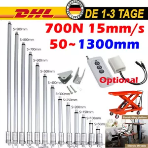 Attuatore lineare elettrico 12V 700N 15mm/s attuatore lineare motore lineare 50-1300mm - Foto 1 di 50