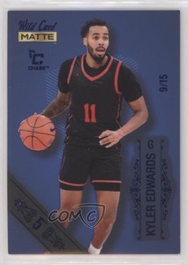 2022-23 Wild Card Matte Draft Chase Blue - 5 Stripe /15 Kyler Edwards #MB-80