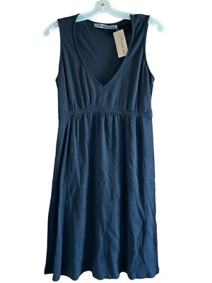 Michael Stars Maternity Sleeveless Dress V Neck One Size NWT Black Shine Shimmer - Image 1 of 4