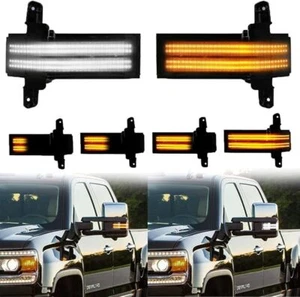 Gempro 2Pcs Switchback White & Dynamic Amber LED Side Mirror Marker Light Turn.. - Picture 1 of 11