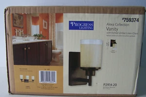 PROGRESS LIGHTING ALEXA COLLECTION Antique Bronze Vanity Light - Picture 1 of 2