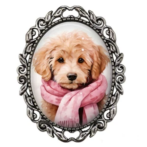Broche de regalo Goldendoodle cachorro perro mamá bonito en rosa diva pin suéter broche - Imagen 1 de 4