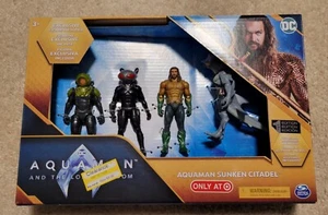 Aquaman Sunken Citadel Lost Kingdom Battle Shark Guard Black Manta Man 4"4 pack - Picture 1 of 1