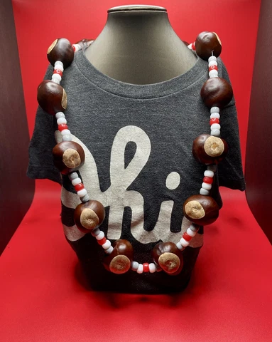 Classic Ohio State Buckeye Necklace, 14 High Quality Ohio Buckeyes! Cover