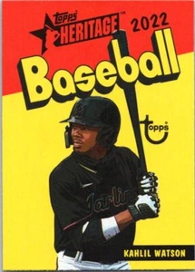 2022 Topps Heritage Minor League #73PC-3 Kahlil Watson 1973 Topps Pack Cover - Picture 1 of 2