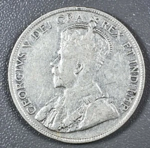 Medio dólar de plata de cincuenta centavos canadienses 1919 - Imagen 1 de 2