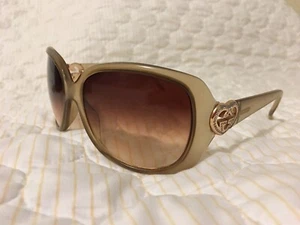 $398❤️Authentic GUCCI Rhinestone Heart Sunglasses Oversized Brown Gradient 3548  - Picture 1 of 11