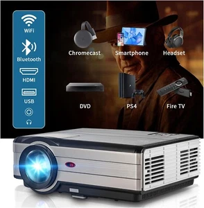 EUG Native 1080P Full HD Home Theater Movie Projector - Picture 1 of 8