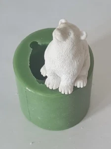 Molde de silicona mate molde de fundición esculturas pequeño oso polar lindo (027) - Imagen 1 de 11