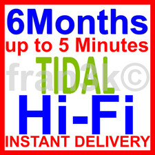 TIDAL Hi-Fi |+| BUY WITH CONFIDENCE |+| 6 Months GUARANTEED |+| INSTANT DELIVERY