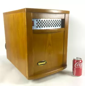 SUNHEAT SH-1500 Watt Infrared Heater Quartz Electric Oak Floor Space Thermostat - Picture 1 of 16