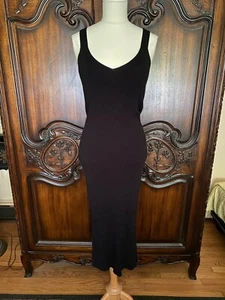 Women's Rib Knit Black Tank Sweater Dress Size Small - Picture 1 of 6
