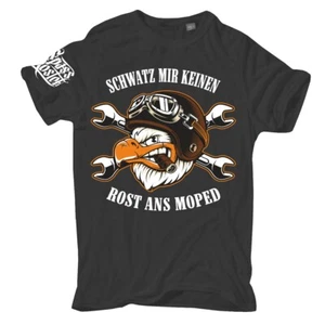T-Shirt Schwatz mir keinen Rost ans Moped Motorrad Sprüche biker simson - Bild 1 von 13