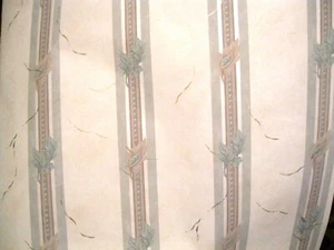 IMPERIAL WALLPAPER Sage Green Cream Acanthus Distressed Stripe SK065611 NIP - Picture 1 of 2