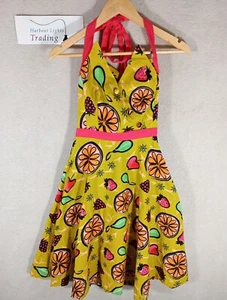 Lindy Bop Dress Womens UK 8 or 6 Mytrle Green Fruit Roackabilly 50s/60s Swing - Picture 1 of 15