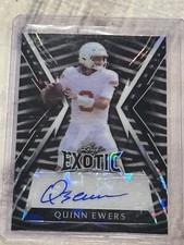 QUINN EWERS 2023 Leaf Exotic RARE ZEBRA CRYSTAL ROOKIE AUTO /9 TEXAS🔥SSP 🔥