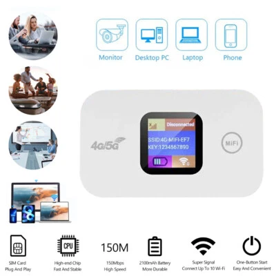 4G/5G LTE Tragbare Mobiler Wireless WLAN Router Hotspot WiFi Modem SIM Karte - Bild 1 von 4