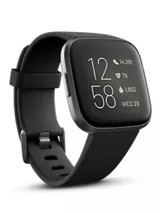Fitbit Versa 2 Health Fitness Smartwatch Authentic Activity Tracker Gray Black - Picture 1 of 15