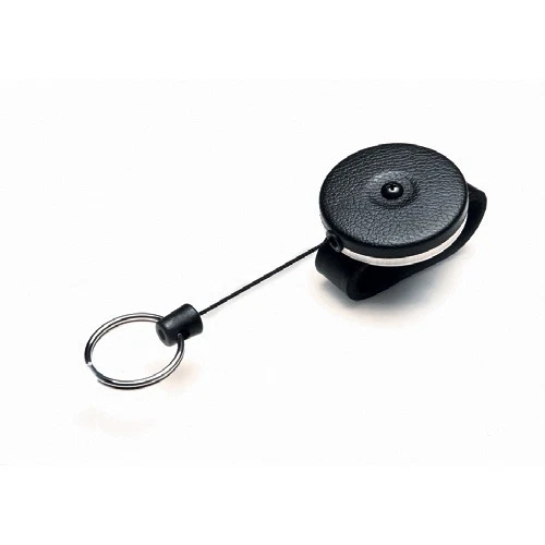 KEY-BAK Schlüsselrolle Schlüsselanhänger KB481 schwarz mit Lederschlaufe - Bild 1 von 1