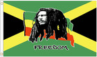 Bob Marley Jamaica Freedom Polyester Flag - Choice of Sizes