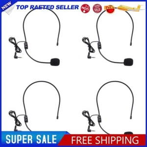 Portable Lightweight Wired 3.5mm Plug Guide Lecture Speech Headset Microphone - Photo 1/5
