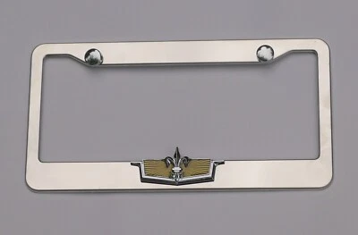 Chevy Caprice License Plate Frame Box Chevy Brougham Chrome Emblem Badge 86-90 - Image 1 of 4