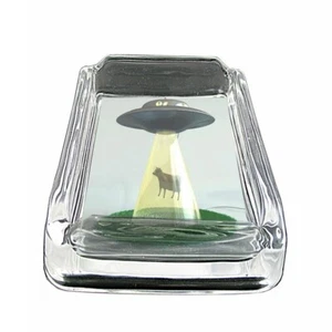 Alien Abduction D8 Glas Aschenbecher 4" x 3" NEU IM KARTON RARITÄT - Bild 1 von 1
