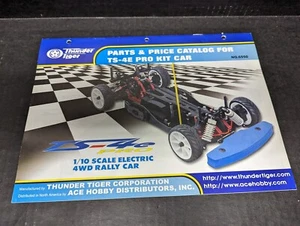 THUNDER TIGER TS-4E PRO 1/10 SCALE ELECTRIC 4WD RALLY CAR BROCHURE PARTS LISTING - Picture 1 of 5