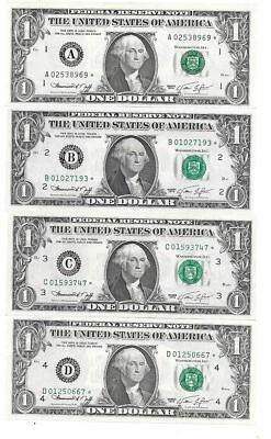 $1 FRN 1974 Neff/Simon Star District Set 12 Districts CHCU or Better - Image 1 of 4