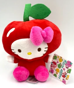 Hello Kitty Plush Toy Fruit Red Apple 6 inch Sanrio Cute Gift NWT - Picture 1 of 5