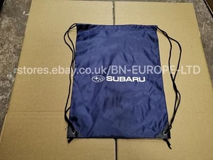 Genuine Subaru Drawstring Backpack Sports Travel Bag Accessory Impreza Wrx Sti - Picture 1 of 4