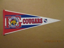 WHL Prince George Cougars Vintage Circa 1990's Team Logo Hockey Pennant #1