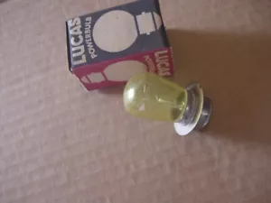 Lucas AMBER Fog Light Bulb LLB185 MG TD TC TF MGA Jaguar XK150 MKIX Triumph TR3 - Foto 1 di 3