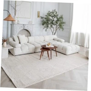 RUG BRANCH Casa 4'x6' (Exact Size: 3'11" x 5'7") Abstract 3'11" X 5'7" Beige - Picture 1 of 7