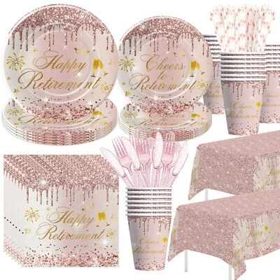 Retirement Decorations For Women - Rose Gold Retirement Party Decorations Sup... - Image 1 of 4