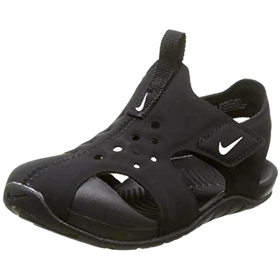 Nike Sunray Protect 2 Black/White Water Closed Toe Sandals Little Boys Size 9 - Image 1 of 4