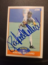 Rafael Belliard Autograph Signed 1989 Score Pittsburgh Pirates