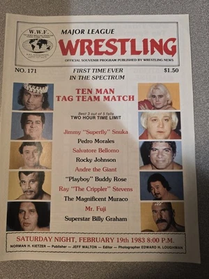 Programa WWF 19 de febrero de 1983 10 Man Tag Match Andre The Giant Foto 1 de 2