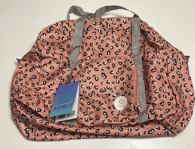 Bolso de viaje de mano con estampado de leopardo rosa nuevo con etiquetas plegable Foto 1 de 4